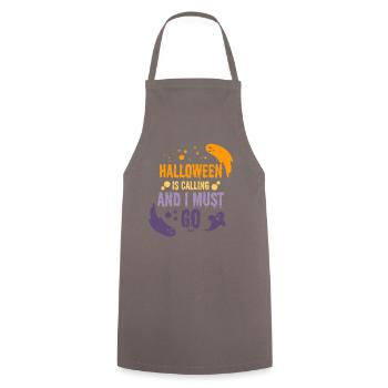 Halloween m’appelle et je dois y aller - Tablier de cuisine - gris - Devant - AI Model Male 185 dark (185cm)