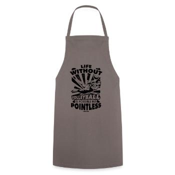 Volleyball Beach Volleyball Gift Beach - Cooking Apron - grey - Front - AI Model Male 185 dark (185cm)