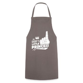 Papa Fille Enfant Fête des Pères Fille Cadeau - Tablier de cuisine - gris - Devant - AI Model Male 185 dark (185cm)