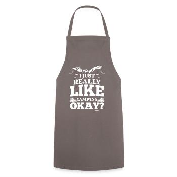 Camping Outdoor Camping Devise - Tablier de cuisine - gris - Devant - AI Model Male 185 dark (185cm)