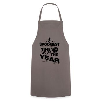 Halloween Pumpkin Gift Party - Cooking Apron - grey - Front - AI Model Male 185 dark (185cm)