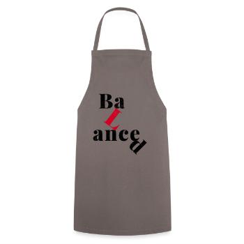 A Question Of Balance. - Cooking Apron - grey - Front - AI Model Male 185 dark (185cm)