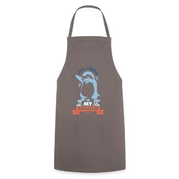 All I Need Is My Penguin - Cooking Apron - grey - Front - AI Model Male 185 dark (185cm)