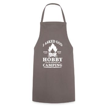 Camping - Kochschürze - Grau - Vorne - AI Model Male 185 dark (185cm)