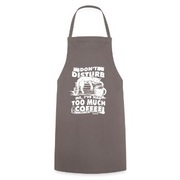 Kaffee - Kochschürze - Grau - Vorne - AI Model Male 185 dark (185cm)