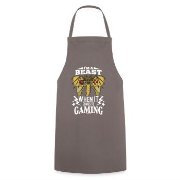 Gaming - Kochschürze - Grau - Vorne - AI Model Male 185 dark (185cm)