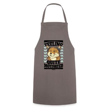 Motivation - Cooking Apron - grey - Front - AI Model Male 185 dark (185cm)