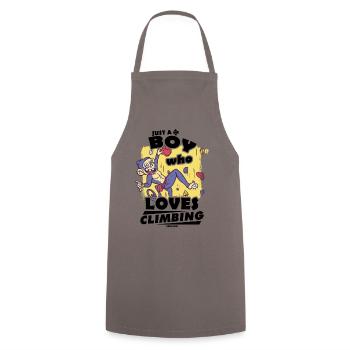 Grimper - Tablier de cuisine - gris - Devant - AI Model Male 185 dark (185cm)