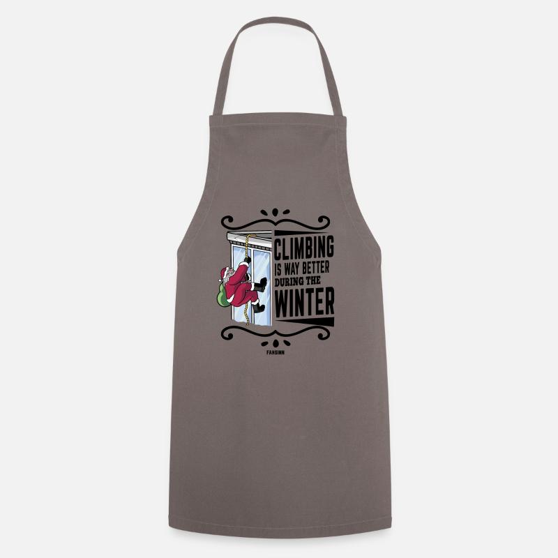 Climbing Mountain Alps Nature Climbing Gift - Cooking Apron - grey