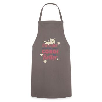 mignon chien Corgi - Tablier de cuisine - gris - Devant - AI Model Male 185 dark (185cm)