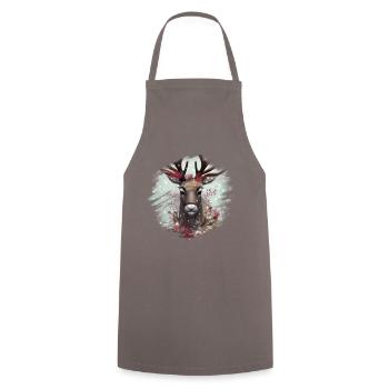 Noël des rennes - Tablier de cuisine - gris - Devant - AI Model Male 185 dark (185cm)