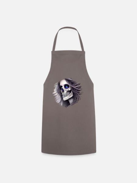 Squelette - Tablier de cuisine - gris