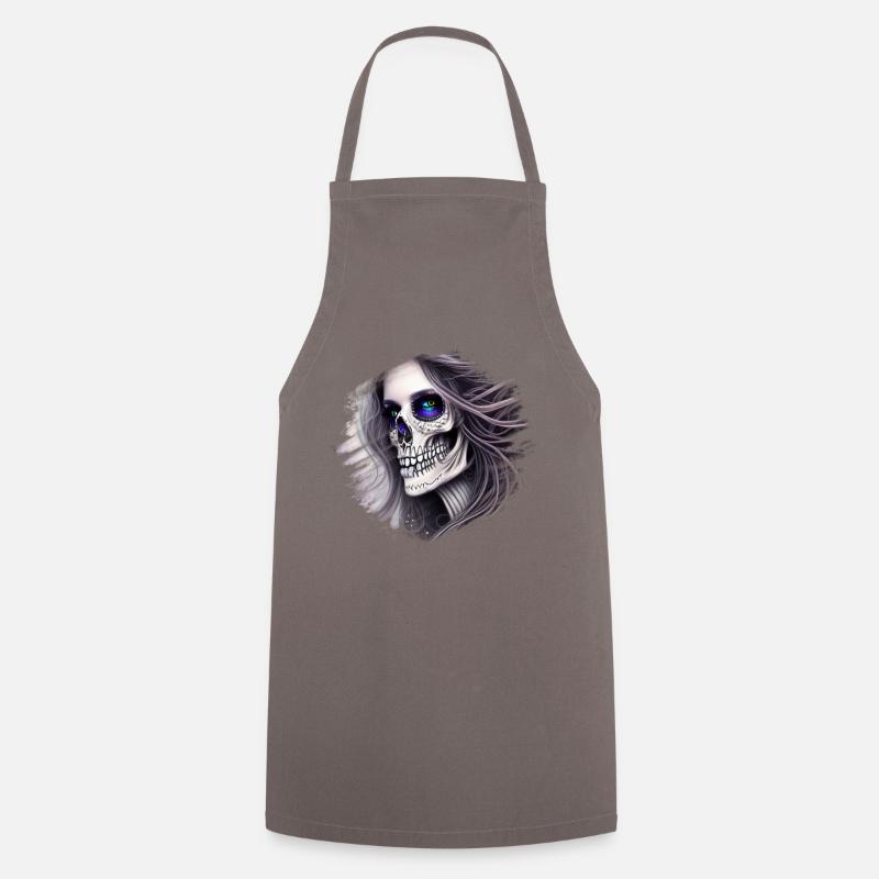 Squelette - Tablier de cuisine - gris