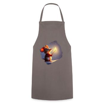 Christmas Mouse - Cooking Apron - grey - Front - AI Model Male 185 dark (185cm)
