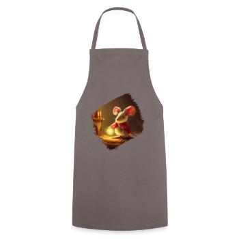 Christmas Mouse - Cooking Apron - grey - Front - AI Model Male 185 dark (185cm)