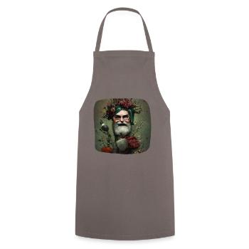 Old man - Cooking Apron - grey - Front - AI Model Male 185 dark (185cm)