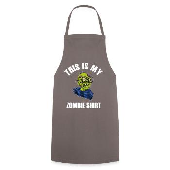 Ceci est ma chemise zombie - Tablier de cuisine - gris - Devant - AI Model Male 185 dark (185cm)