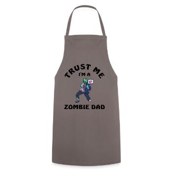 Trust Me I Am A Zombie Dad - Cooking Apron - grey - Front - AI Model Male 185 dark (185cm)