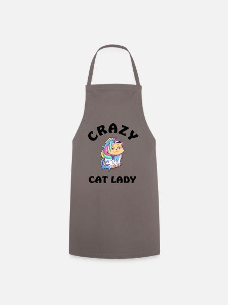 Crazy Cat Lady - Kochschürze - Grau