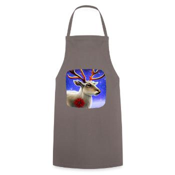 Reindeer - Cooking Apron - grey - Front - AI Model Male 185 dark (185cm)