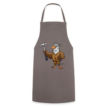 Eagle Hammer Tool Workshop Caretaker - Cooking Apron - grey - Front - AI Model Male 185 dark (185cm)