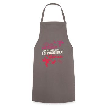 Life without astronauts is possible - Cooking Apron - grey - Front - AI Model Male 185 dark (185cm)