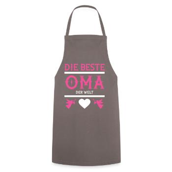 Die beste Oma der Welt - Kochschürze - Grau - Vorne - AI Model Male 185 dark (185cm)