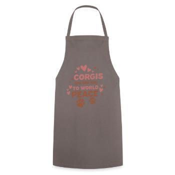 Corgi Key to World Freedom - Cooking Apron - grey - Front - AI Model Male 185 dark (185cm)