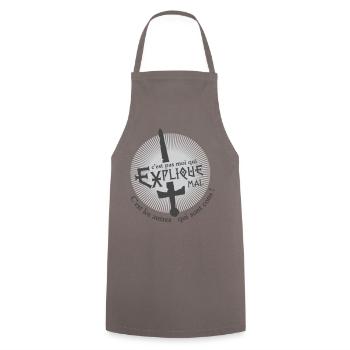 C'est les autres qui sont cons ! humour - Tablier de cuisine - gris - Devant - AI Model Male 185 dark (185cm)