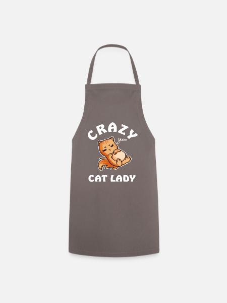 Crazy Cat Lady - Cooking Apron - grey