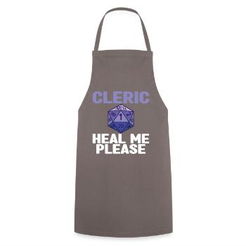 Pen and Paper for RPG Gaming Father - Cooking Apron - grey - Front - AI Model Male 185 dark (185cm)