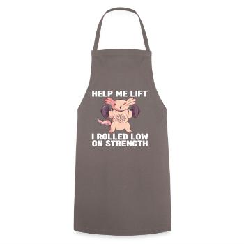 Pen and Paper for RPG Gaming Father - Cooking Apron - grey - Front - AI Model Male 185 dark (185cm)