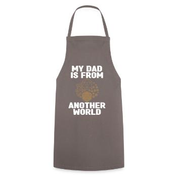 Pen and Paper for RPG Gaming Father - Cooking Apron - grey - Front - AI Model Male 185 dark (185cm)
