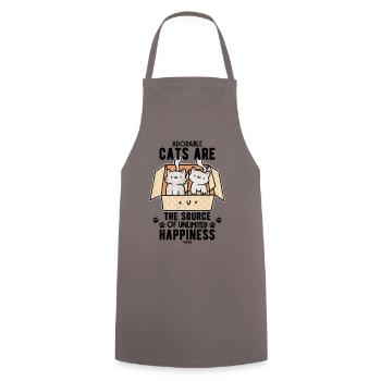 Chats pour enfants - Tablier de cuisine - gris - Devant - AI Model Male 185 dark (185cm)