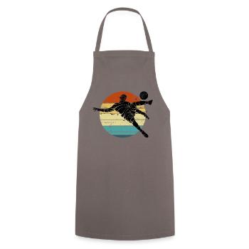 Rétro coureur Sunset Circle - Tablier de cuisine - gris - Devant - AI Model Male 185 dark (185cm)
