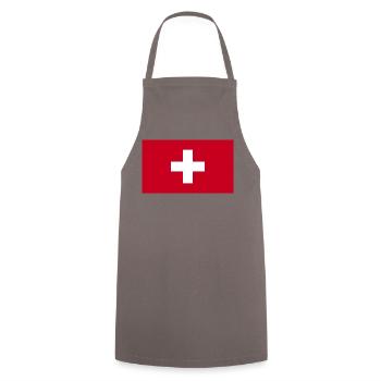 Drapeau national suisse - Tablier de cuisine - gris - Devant - AI Model Male 185 dark (185cm)
