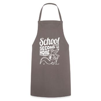 School Child Young girls School enrolment - Cooking Apron - grey - Front - AI Model Male 185 dark (185cm)