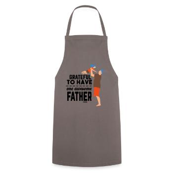 Father's Day gift for a great dad - Cooking Apron - grey - Front - AI Model Male 185 dark (185cm)
