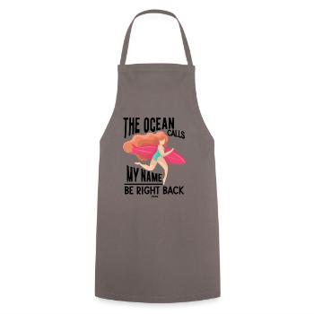Ozean Surfen Mädchen Frau SUP - Kochschürze - Grau - Vorne - AI Model Male 185 dark (185cm)