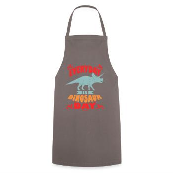 Everyday Is Dinosaur Day - Cooking Apron - grey - Front - AI Model Male 185 dark (185cm)