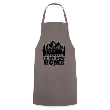 Nature Forest Fir tree Hiking - Cooking Apron - grey - Front - AI Model Male 185 dark (185cm)