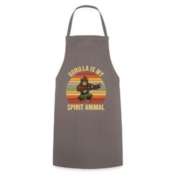 Spirit Animal Gorilla Dance Music - Tablier de cuisine - gris - Devant - AI Model Male 185 dark (185cm)
