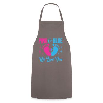 Pink Oder Blau We Love You Baby Gender Reveal - Kochschürze - Grau - Vorne - AI Model Male 185 dark (185cm)
