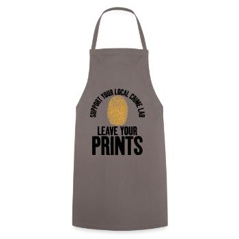 Laissez vos empreintes experts en criminalistique - Tablier de cuisine - gris - Devant - AI Model Male 185 dark (185cm)