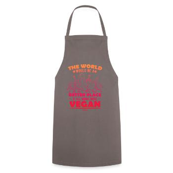 Si toutes les mères étaient végétaliennes - Tablier de cuisine - gris - Devant - AI Model Male 185 dark (185cm)