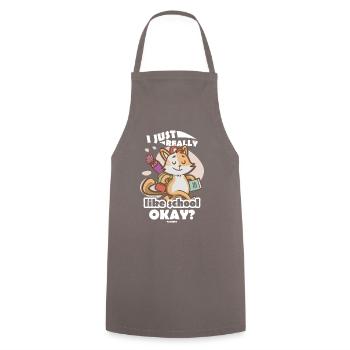 School School child learning kindergarten - Cooking Apron - grey - Front - AI Model Male 185 dark (185cm)