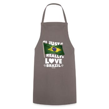 Brasilien Rio de Janeiro Südamerika Geschenk - Kochschürze - Grau - Vorne - AI Model Male 185 dark (185cm)