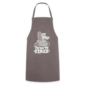 Italie - Tablier de cuisine - gris - Devant - AI Model Male 185 dark (185cm)