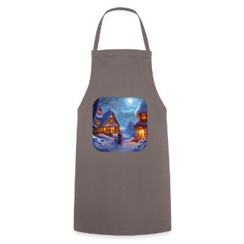 Motif de Noël - Tablier de cuisine - gris - Devant - AI Model Male 185 dark (185cm)