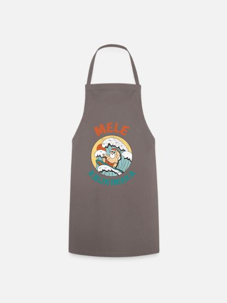 Mele Kalikimaka Hawaii Surfender Weihnachtsmann - Kochschürze - Grau